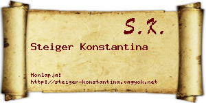 Steiger Konstantina névjegykártya